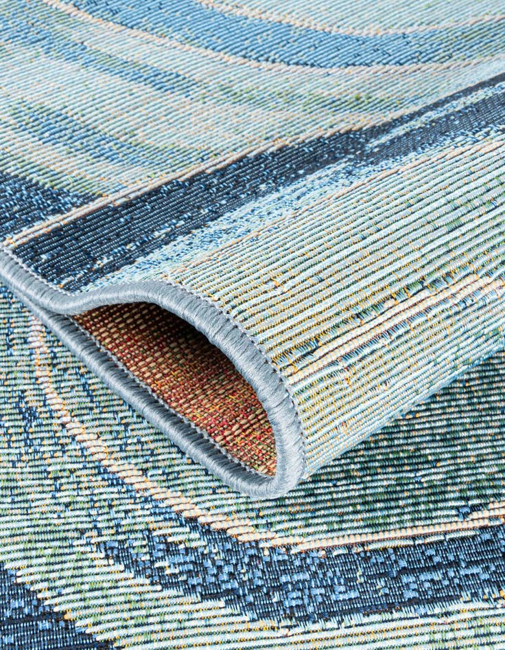Detail image of  6' x 6'  Washable Modern Indoor / Outdoor Square Rug