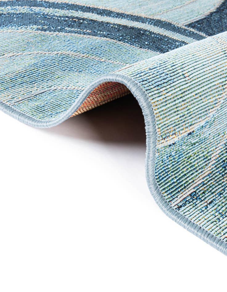 Detail image of  6' x 6'  Washable Modern Indoor / Outdoor Square Rug