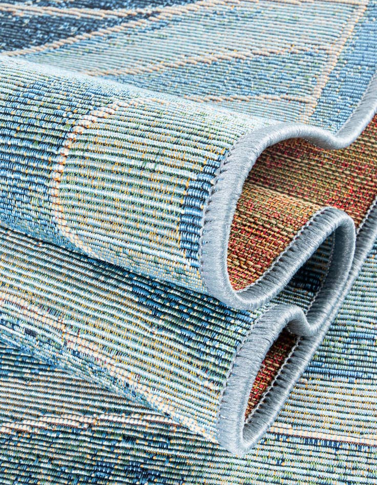 Detail image of  6' x 6'  Washable Modern Indoor / Outdoor Square Rug