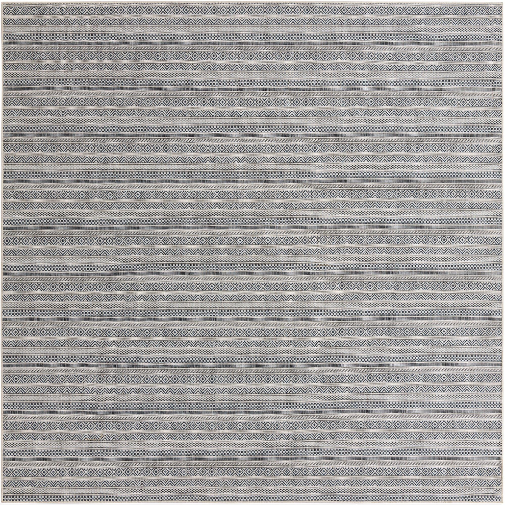  10' x 10'  Washable Ribbon Indoor / Outdoor Square Rug
