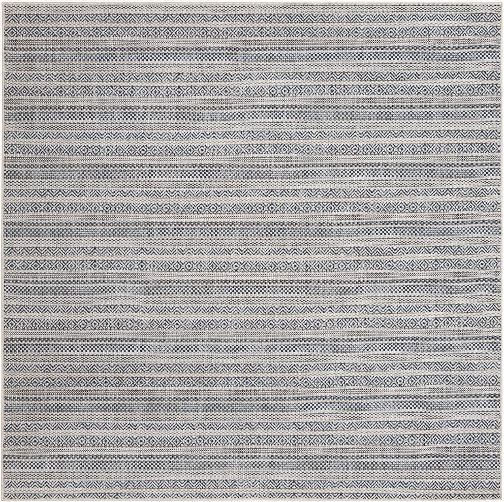  7' 10 x 7' 10  Washable Ribbon Indoor / Outdoor Square Rug