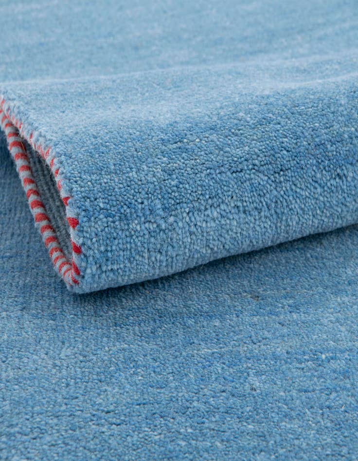 Detail image of  9' 10 x 9' 10  Hand Knotted Solid Gabbeh Wool Square Rug