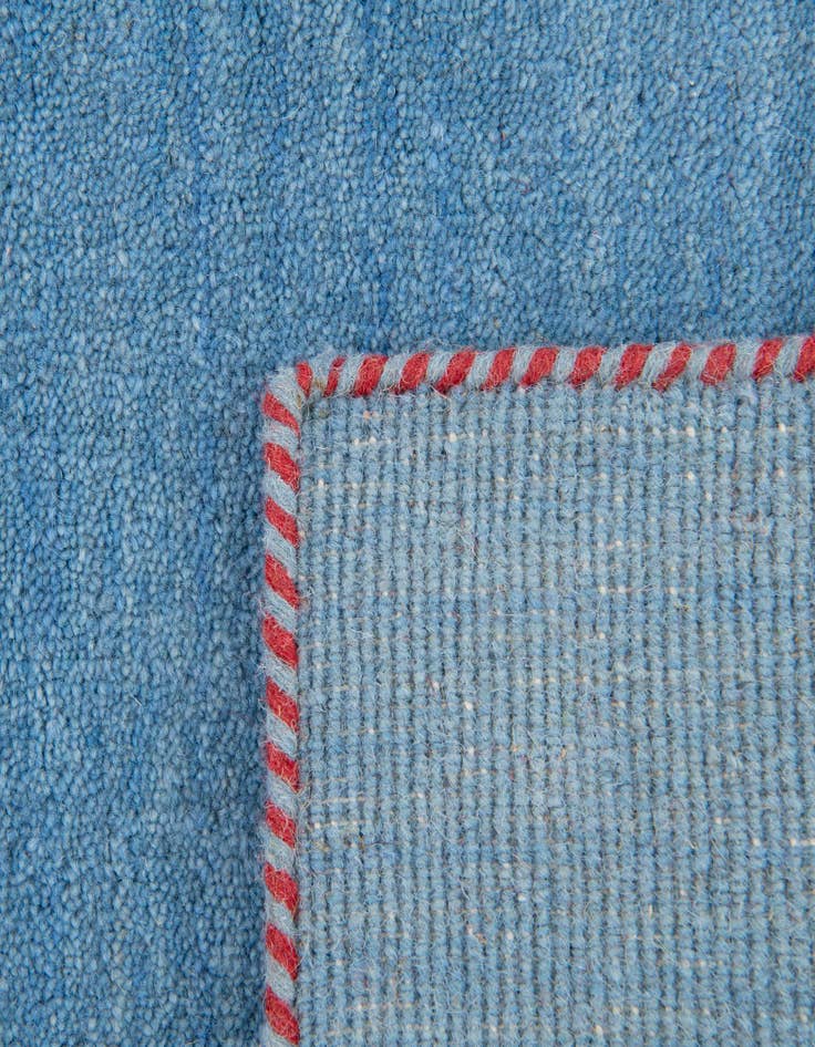 Detail image of  9' 10 x 9' 10  Hand Knotted Solid Gabbeh Wool Square Rug