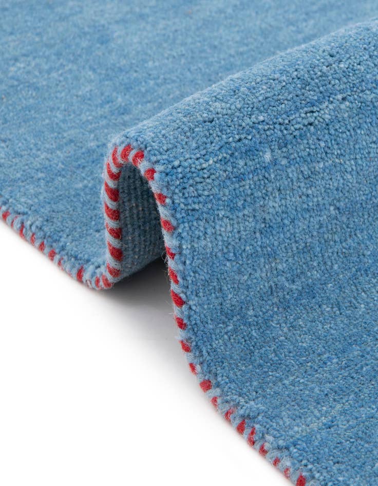 Detail image of  9' 10 x 9' 10  Hand Knotted Solid Gabbeh Wool Square Rug