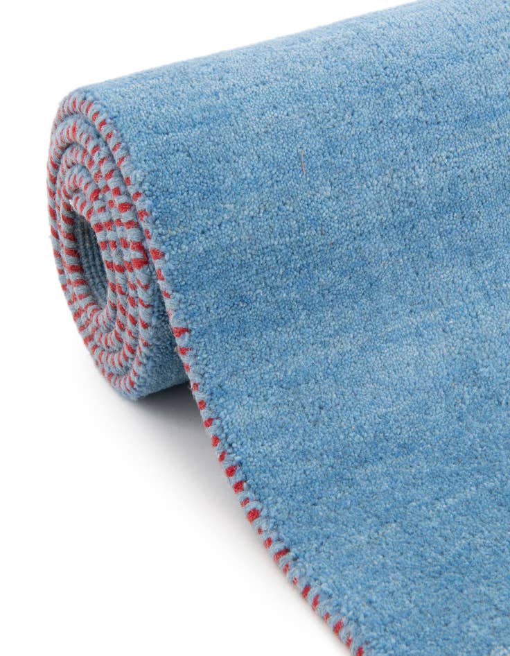 Detail image of  9' 10 x 9' 10  Hand Knotted Solid Gabbeh Wool Square Rug