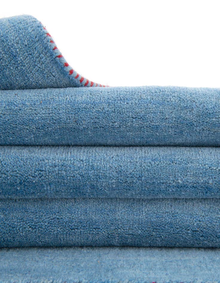 Detail image of  9' 10 x 9' 10  Hand Knotted Solid Gabbeh Wool Square Rug