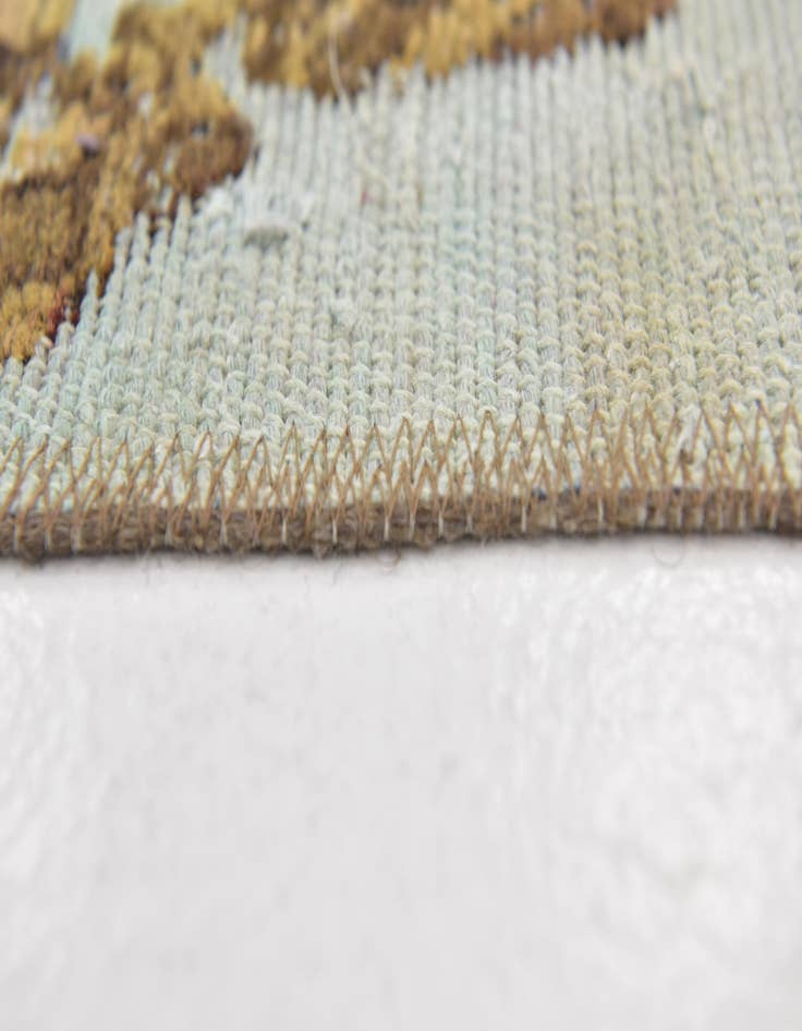 Detail image of  5' 9 x 6'  Hand Knotted Ultra Vintage Persian Wool Square Rug