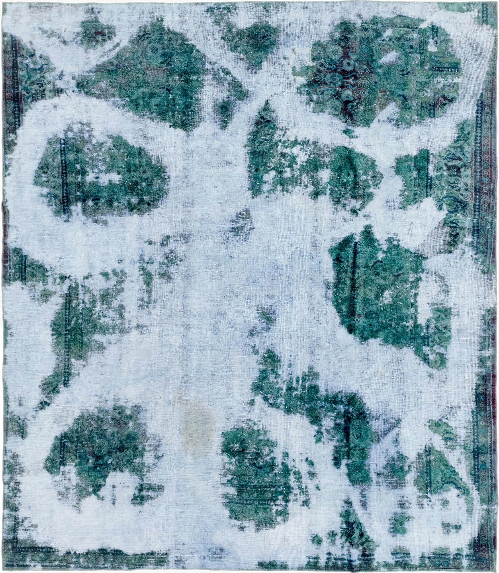  9' 2 x 10' 6  Hand Knotted Ultra Vintage Persian Wool Square Rug