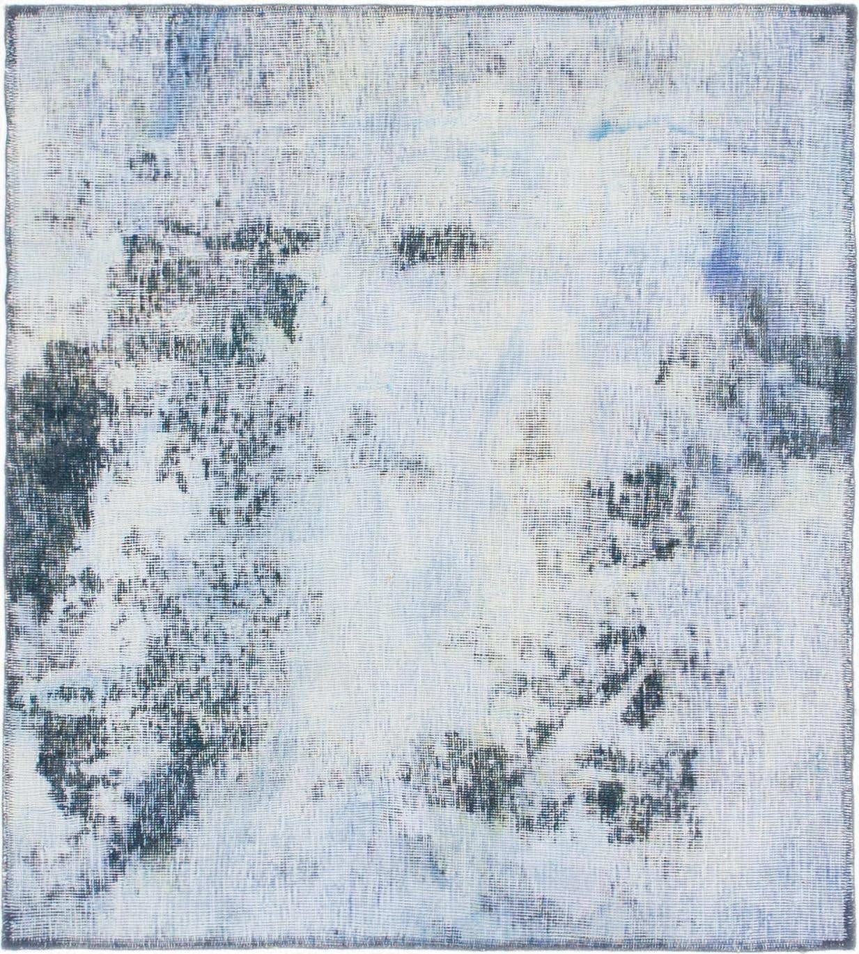  3' 8 x 4'  Hand Knotted Ultra Vintage Persian Wool Square Rug