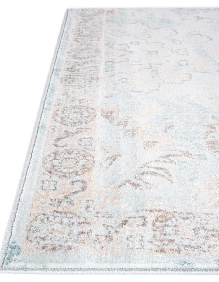 Light Blue 8' x 8' Victoria Square Rug | Rugs.com