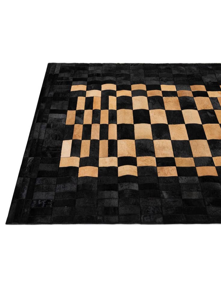 Detail image of  5' 2 x 7' 11 Cowhide - Patchwork Rug