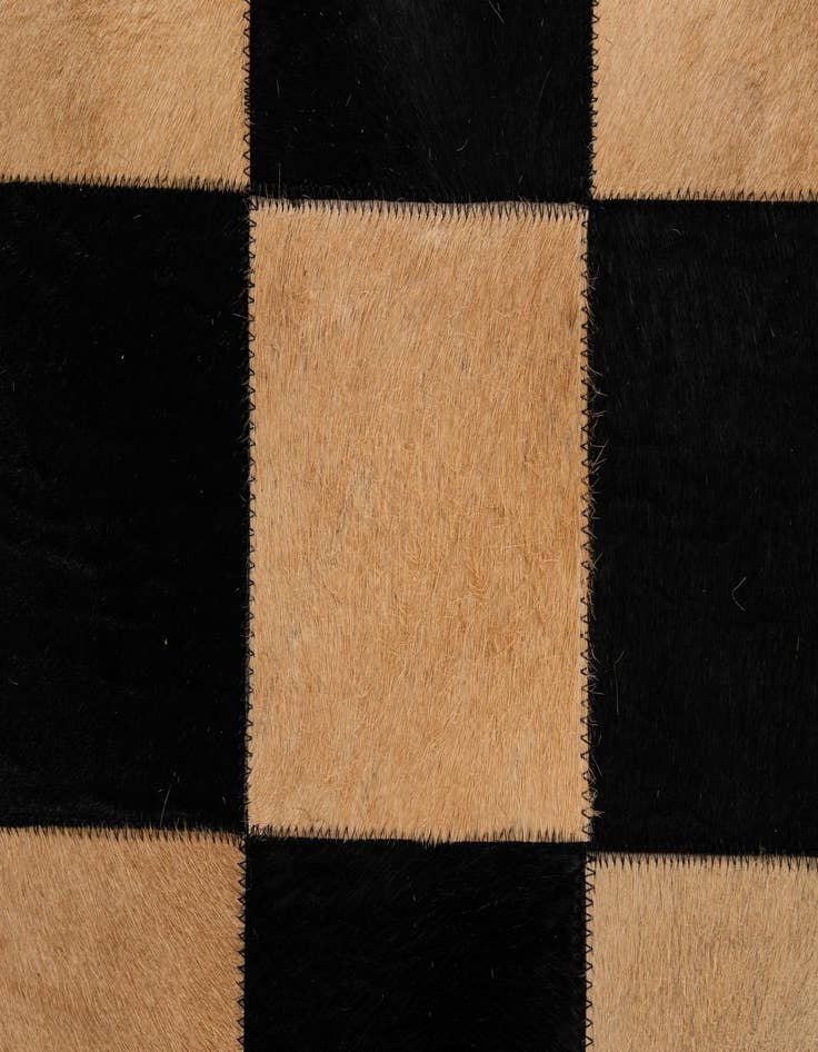 Detail image of  5' 2 x 7' 11 Cowhide - Patchwork Rug