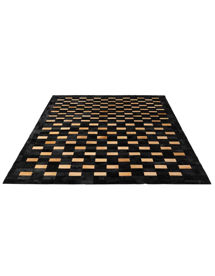 Detail image of  8' 1 x 9' 10 Cowhide - Patchwork Rug