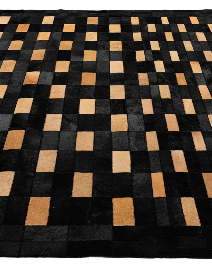 Detail image of  8' 1 x 9' 10 Cowhide - Patchwork Rug