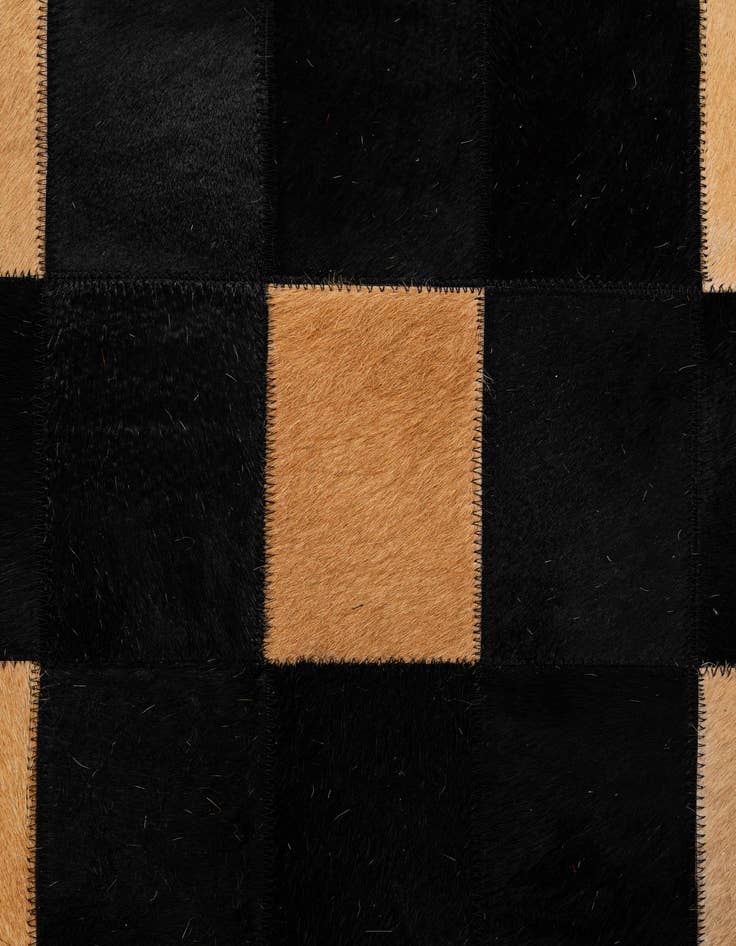 Detail image of  8' 1 x 9' 10 Cowhide - Patchwork Rug