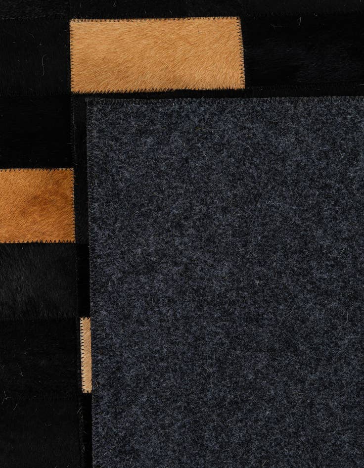 Detail image of  8' 1 x 9' 10 Cowhide - Patchwork Rug