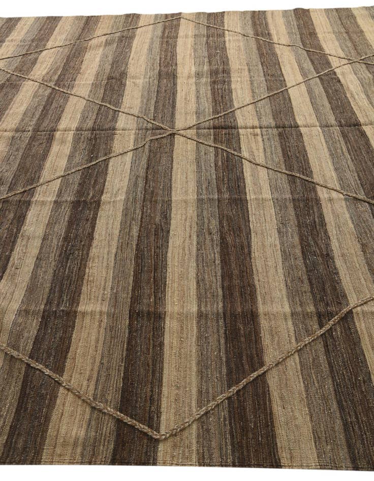 Detail image of  10' x 13'  Hand Woven Moroccan Wool Rug