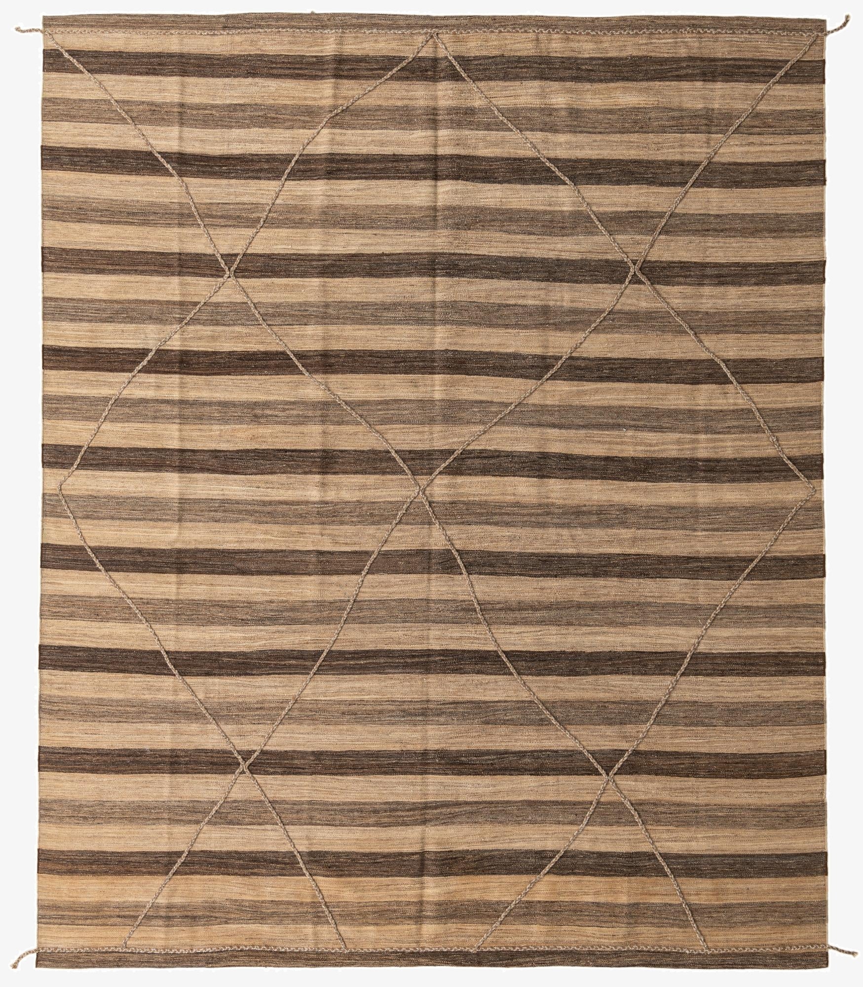  9' 4 x 11' 7  Hand Knotted Moroccan Wool Rug