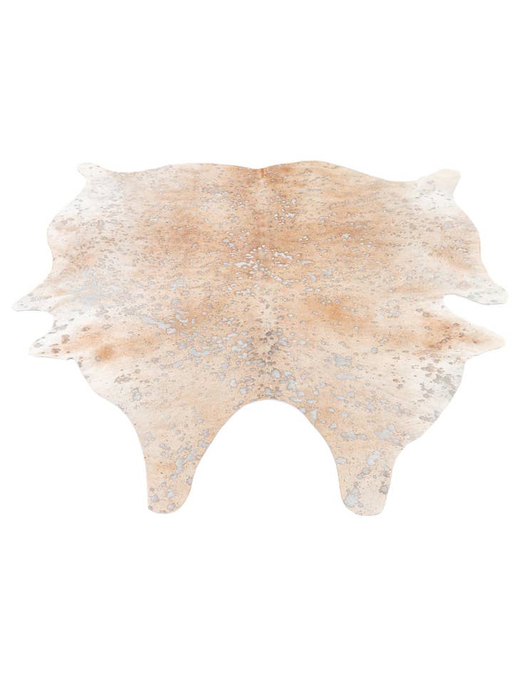 Detail image of  5' 7 x 6' Cowhide Leather Square Rug