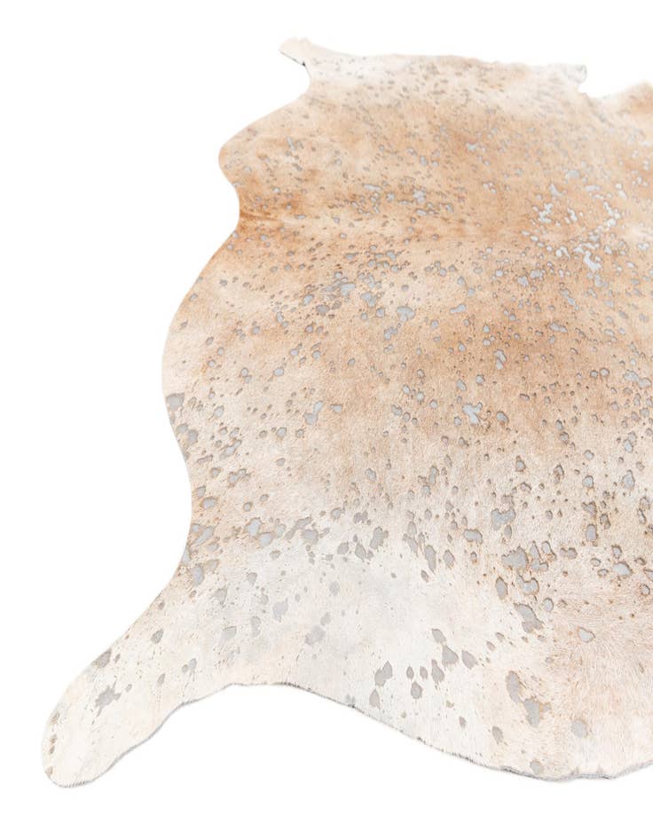 Detail image of  5' 7 x 6' Cowhide Leather Square Rug