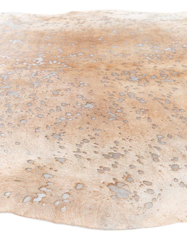 Detail image of  5' 7 x 6' Cowhide Leather Square Rug