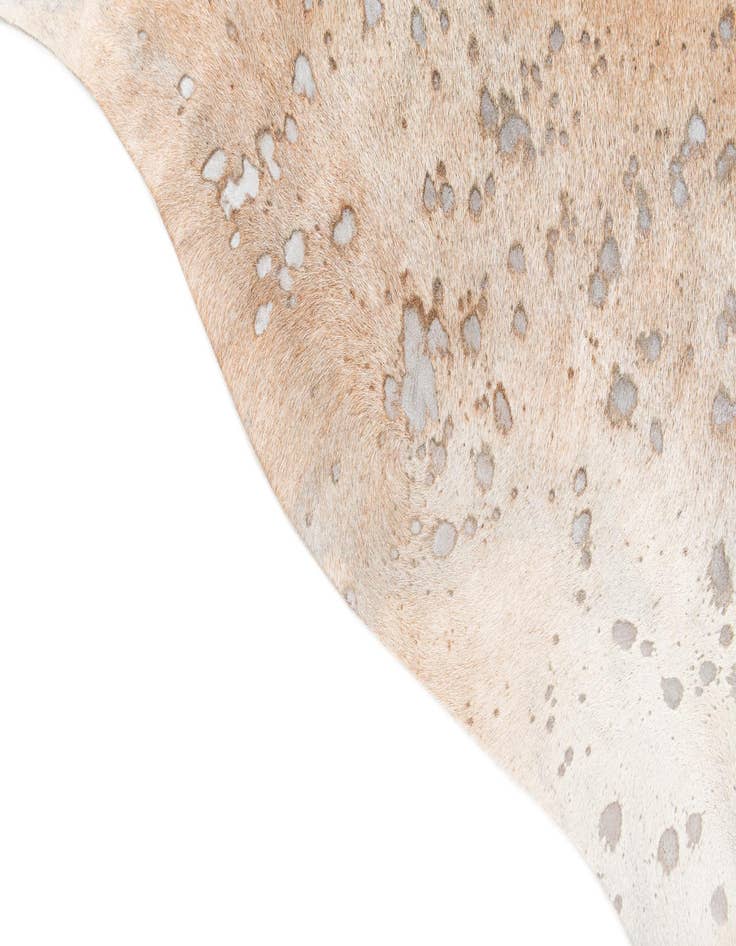 Detail image of  5' 7 x 6' Cowhide Leather Square Rug