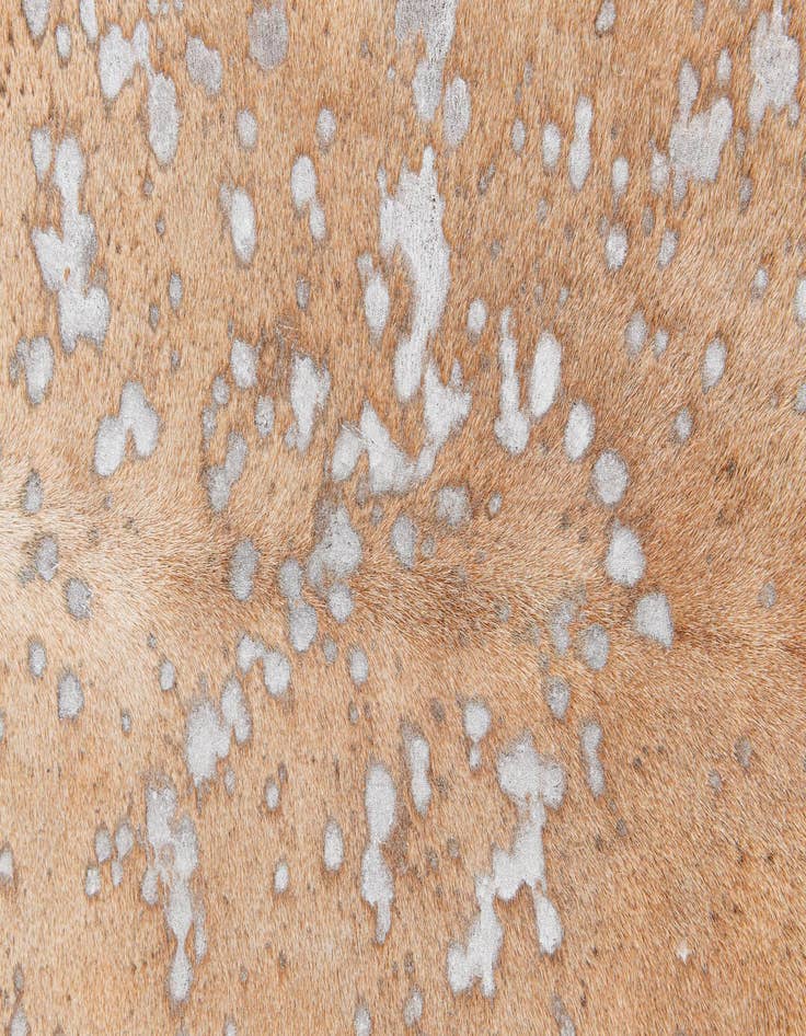 Detail image of  5' 7 x 6' Cowhide Leather Square Rug