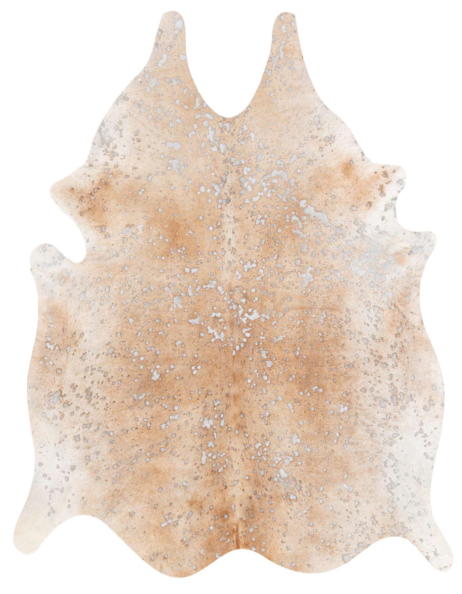 Primary image  5' 7 x 6' Cowhide Leather Square Rug
