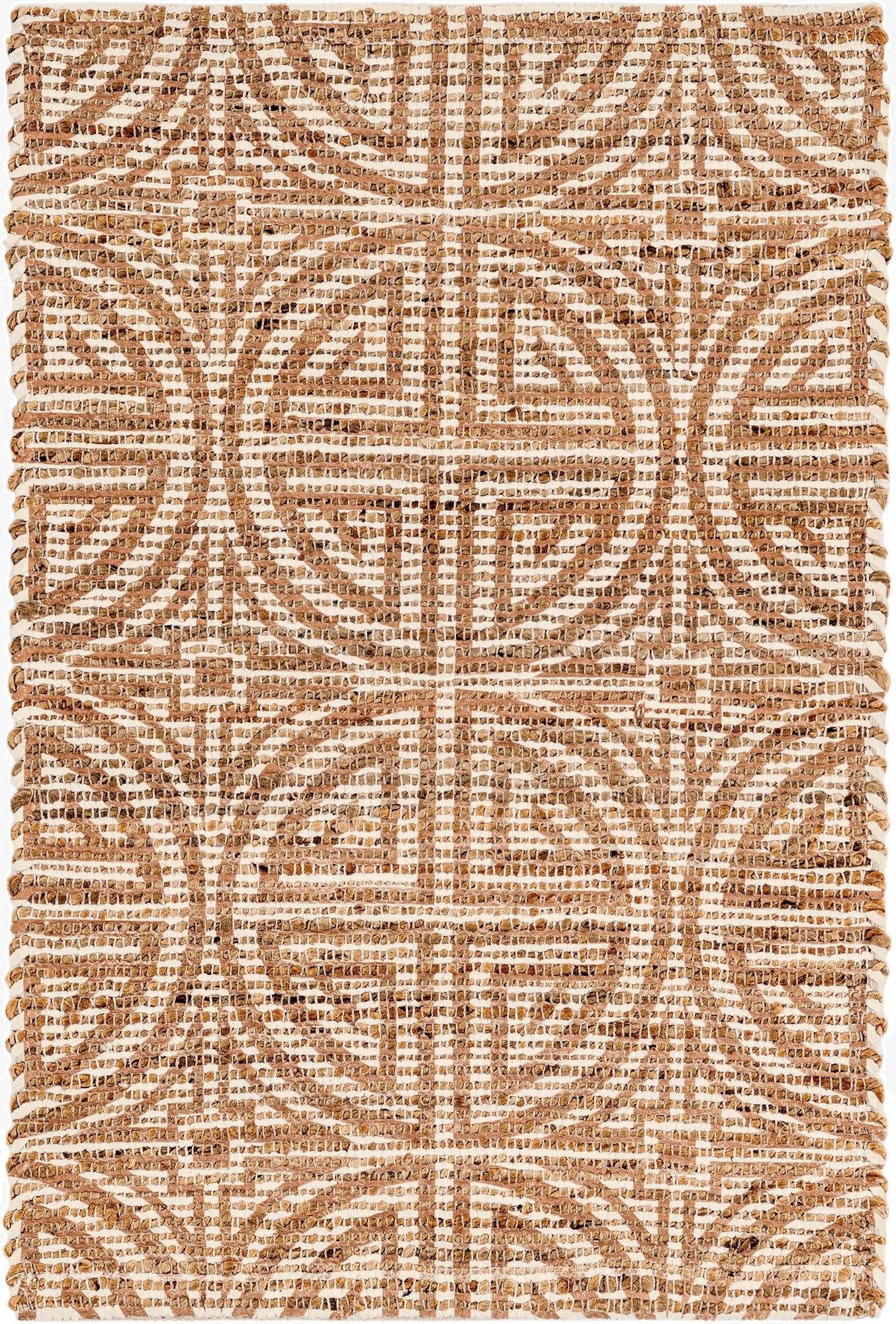  2' x 3' 1  Hand Woven Chenille Jute Rug