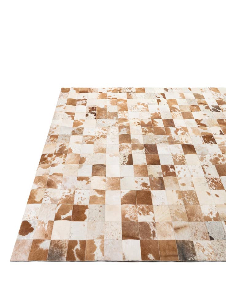 Detail image of  8' 1 x 9' 11 Cowhide - Patchwork Rug