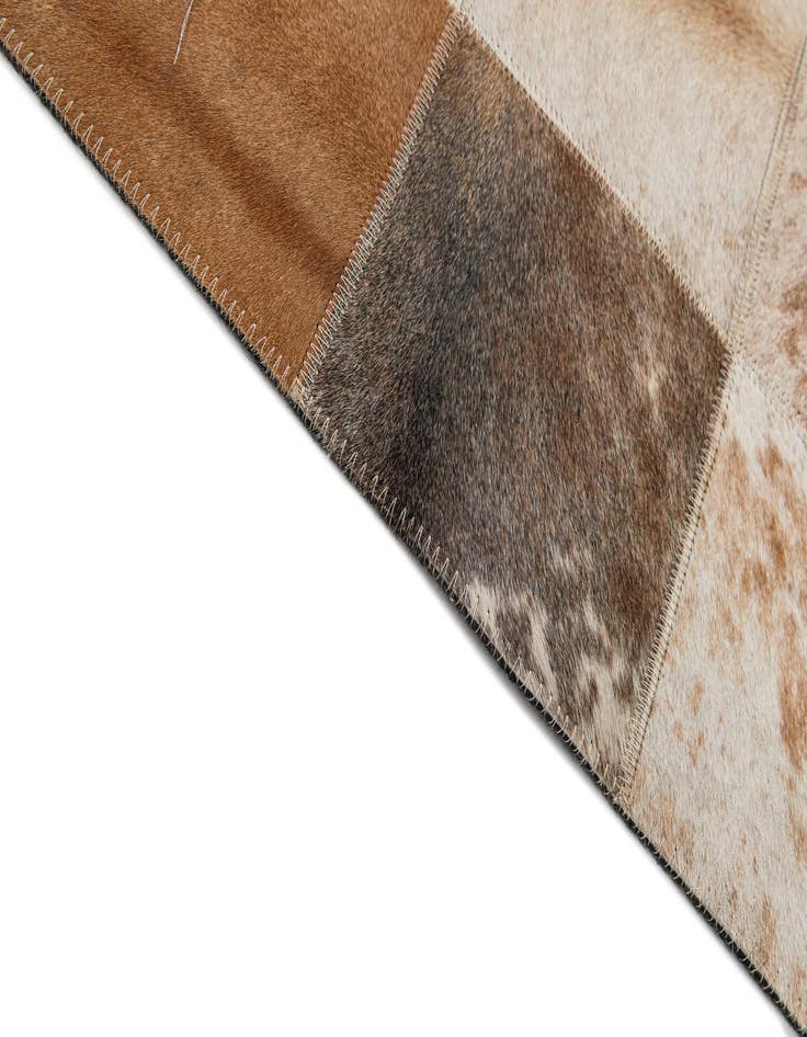 Detail image of  8' 1 x 9' 11 Cowhide - Patchwork Rug