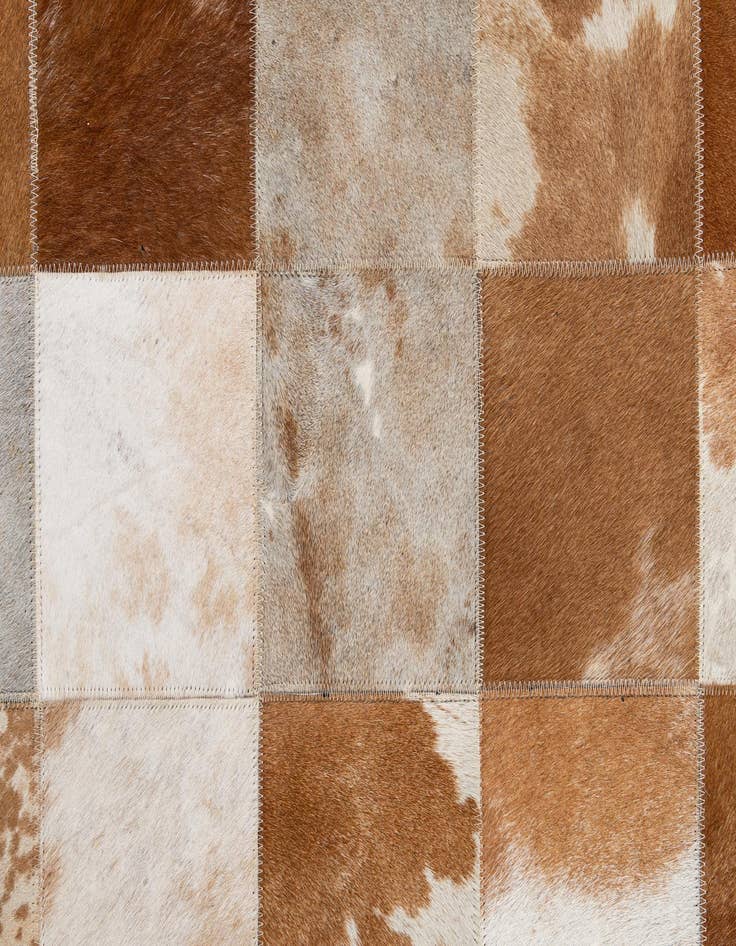 Detail image of  8' 1 x 9' 11 Cowhide - Patchwork Rug