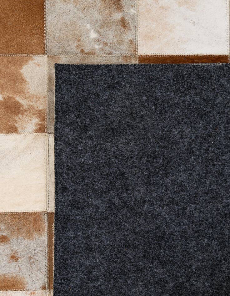 Detail image of  8' 1 x 9' 11 Cowhide - Patchwork Rug