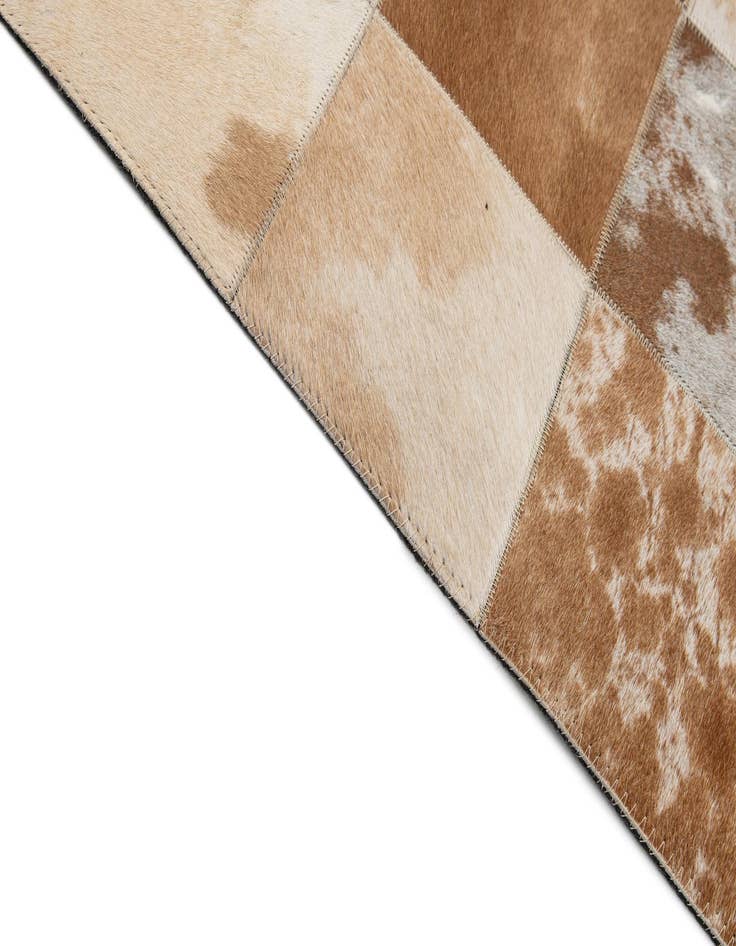 Detail image of  8' 1 x 10' Cowhide - Patchwork Rug
