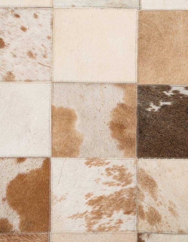 Detail image of  8' 1 x 10' Cowhide - Patchwork Rug
