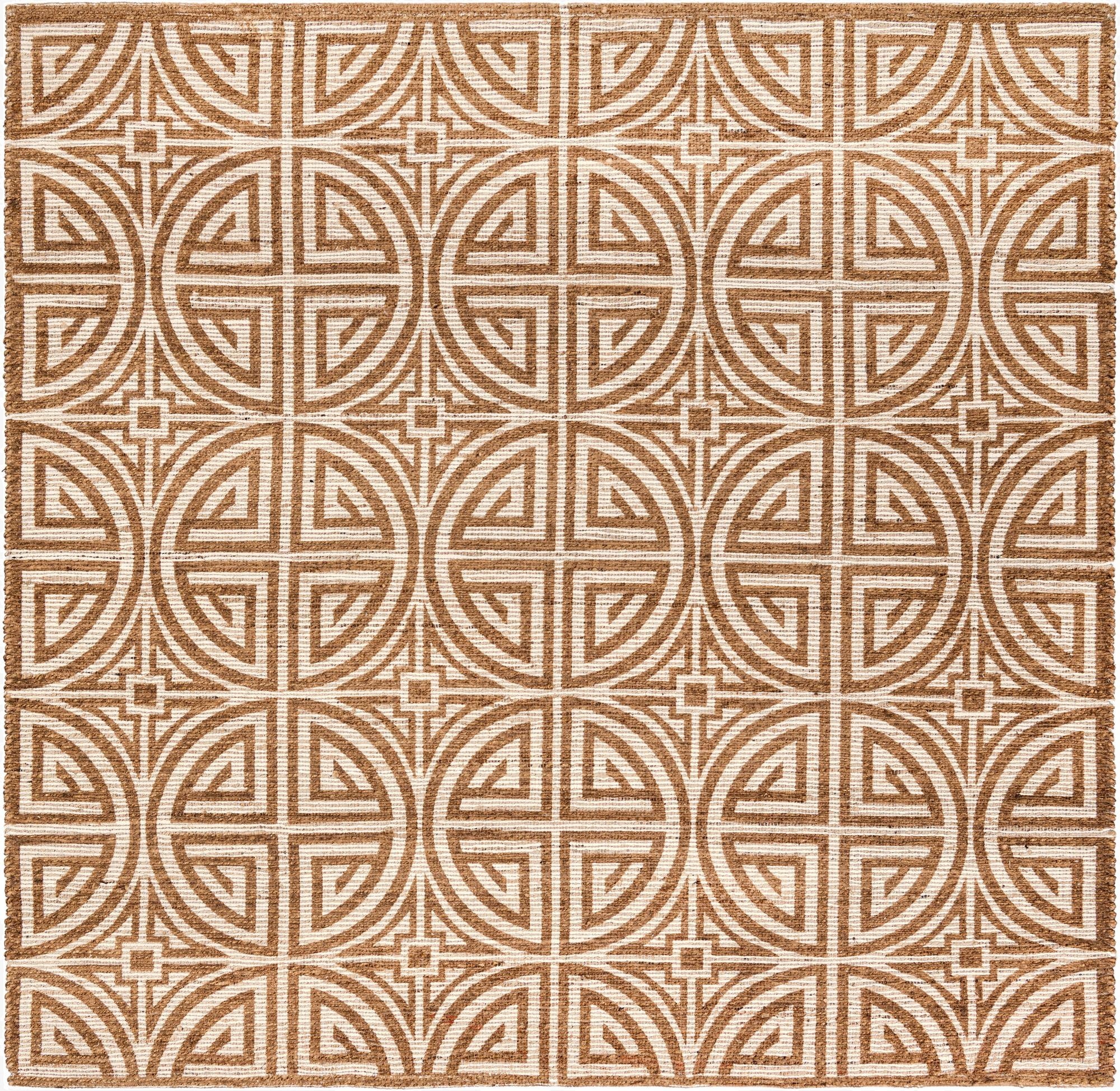  7' 10 x 7' 10  Hand Woven Chenille Jute Square Rug