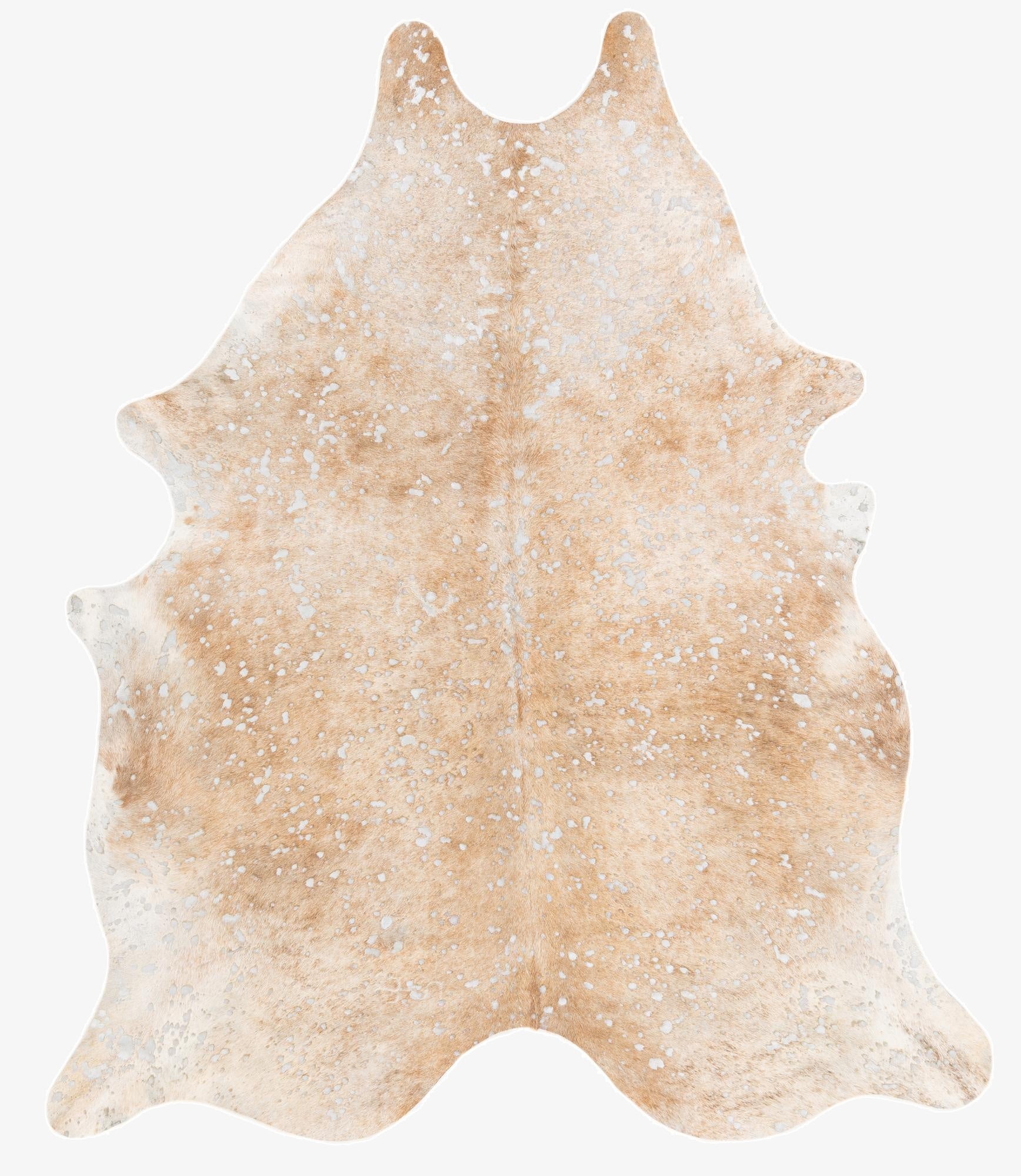  6' 4 x 7' 6 Cowhide Leather Freeform Rug