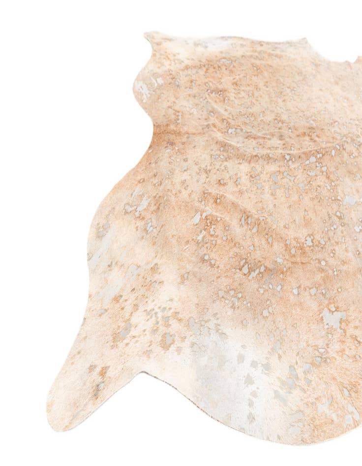 Detail image of  5' 11 x 6' 7 Cowhide Leather Square Rug