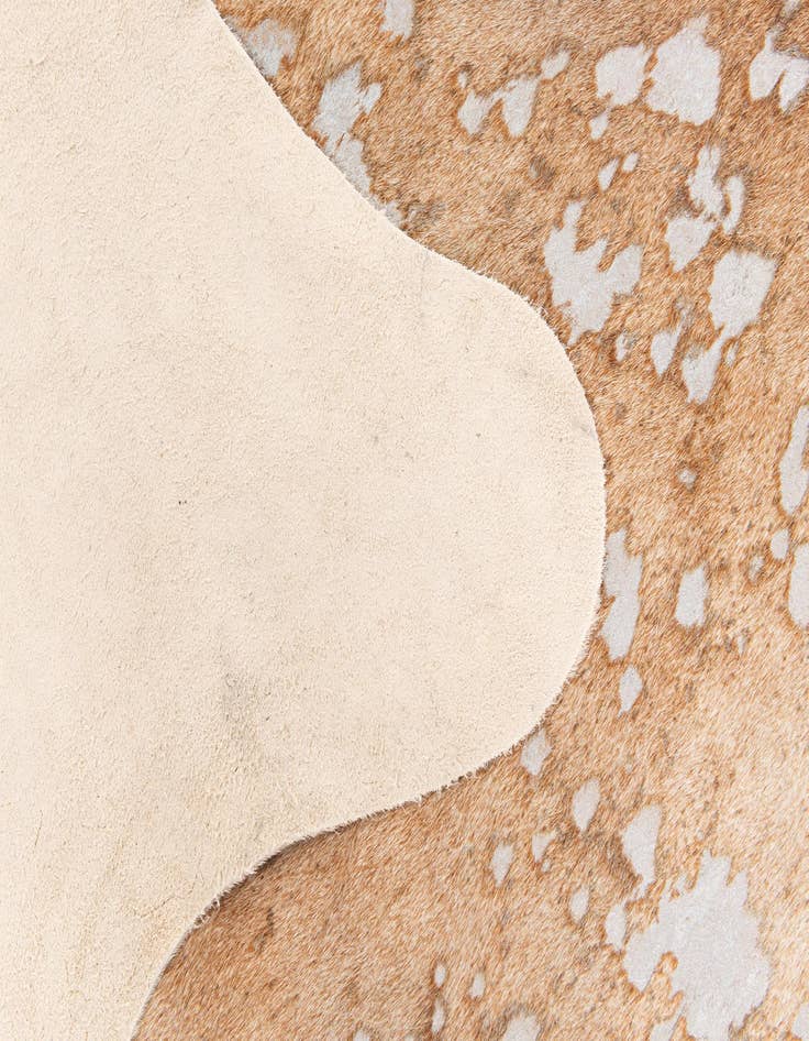 Detail image of  5' 11 x 6' 7 Cowhide Leather Square Rug