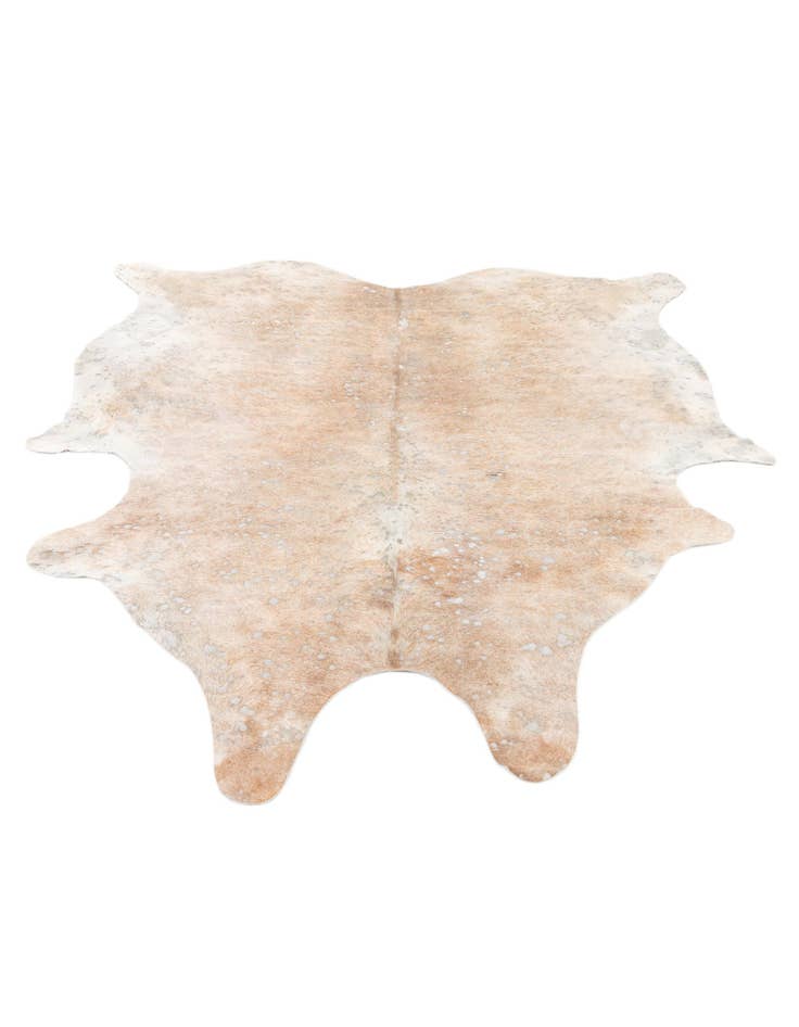 Detail image of  6' 3 x 7' 3 Cowhide Leather Square Rug