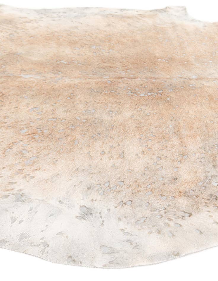 Detail image of  6' 3 x 7' 3 Cowhide Leather Square Rug