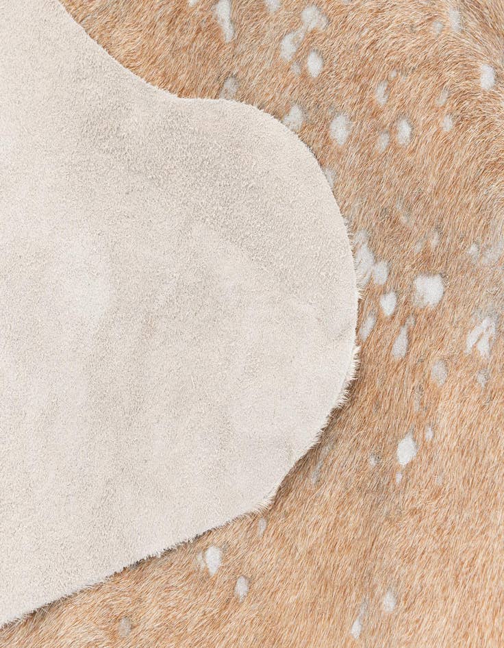 Detail image of  6' 3 x 7' 3 Cowhide Leather Square Rug