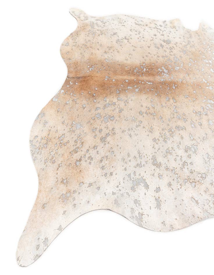 Detail image of  6' 3 x 7' 4 Cowhide Leather Square Rug