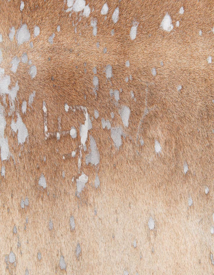 Detail image of  6' 3 x 7' 4 Cowhide Leather Square Rug