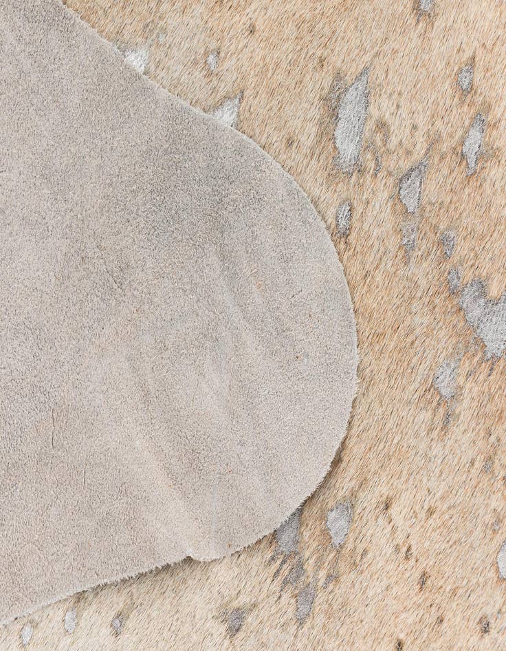 Detail image of  6' 3 x 7' 4 Cowhide Leather Square Rug