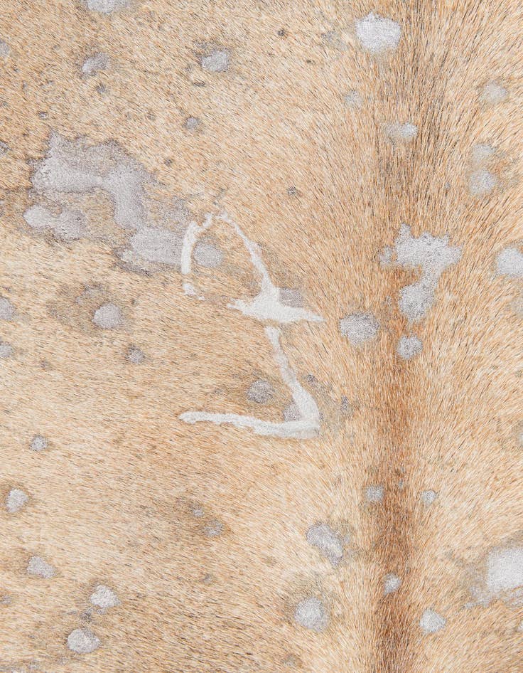 Detail image of  6' 5 x 6' 11 Cowhide Leather Square Rug