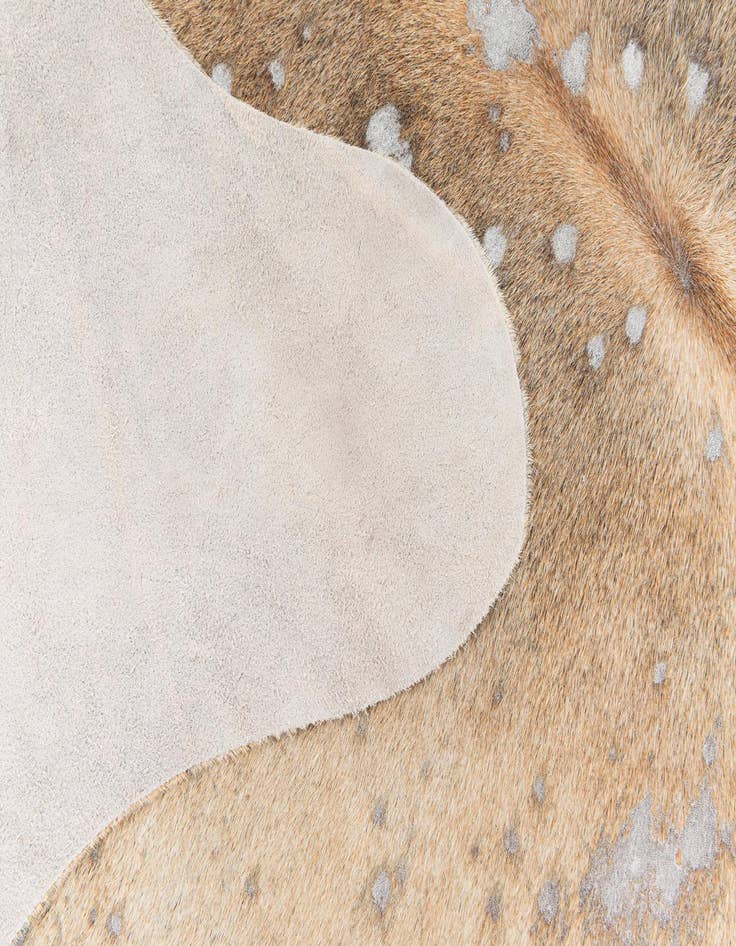 Detail image of  6' 5 x 6' 11 Cowhide Leather Square Rug
