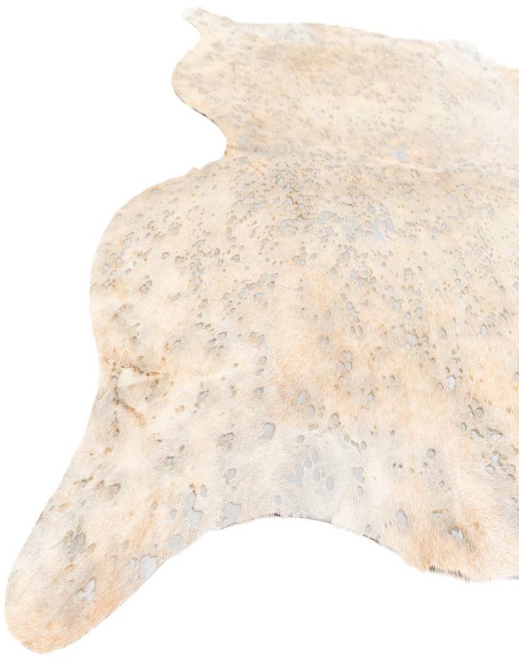 Detail image of  7' 1 x 7' 9 Cowhide Leather Square Rug