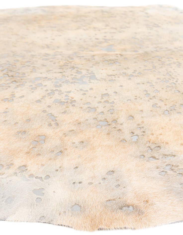 Detail image of  7' 1 x 7' 9 Cowhide Leather Square Rug