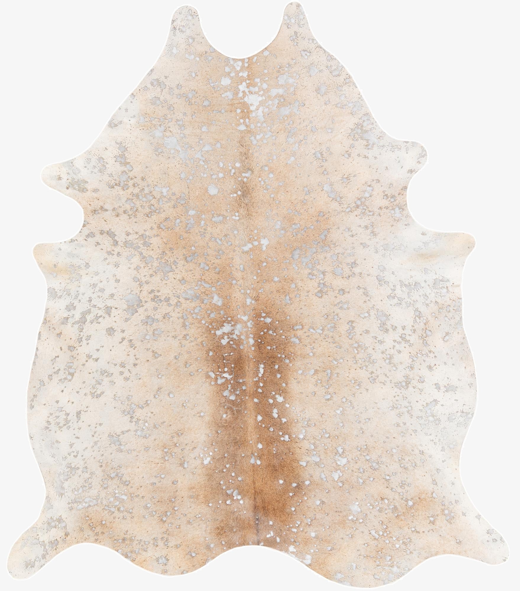  6' 3 x 7' 4 Cowhide Leather Square Rug